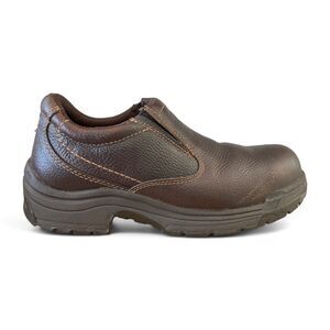 Timberland PRO Titan Slip-On Work Shoes Alloy Toe Brown Leather 53534 Men 9.5M